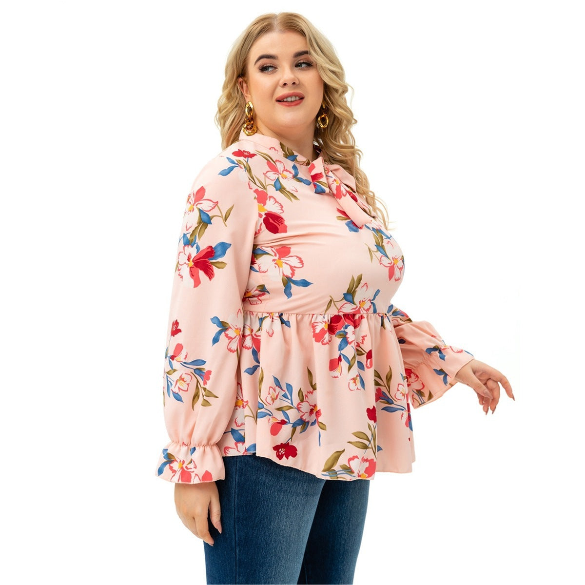 European And American Long-sleeved Printed Top ARZ