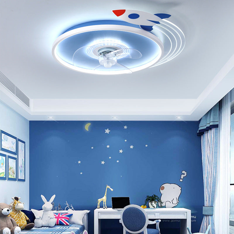 Simple Modern Children's Ultra-thin Round Nordic Restaurant Ceiling Fan ARZ