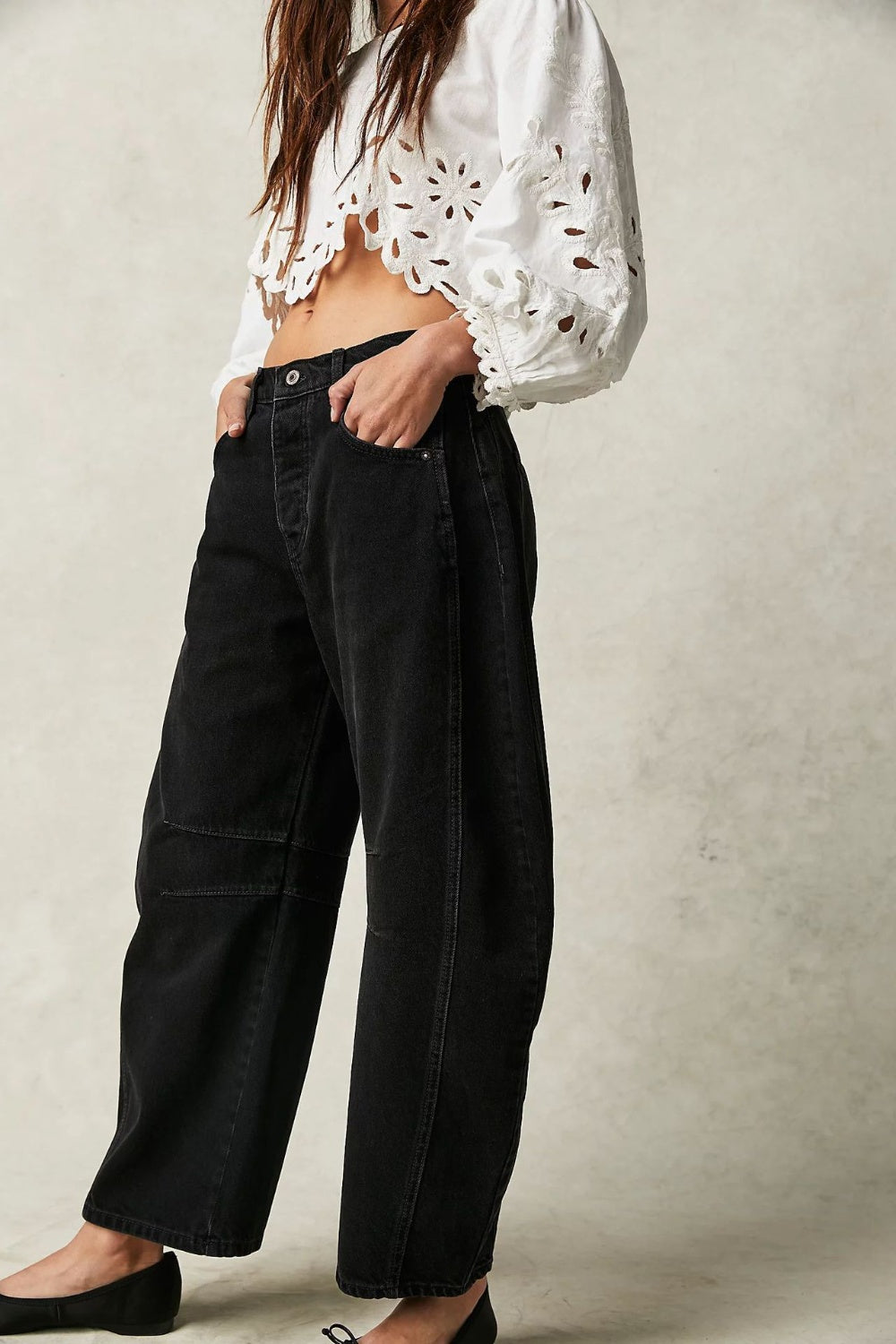 Wide Leg Jeans with Pockets Trendsi