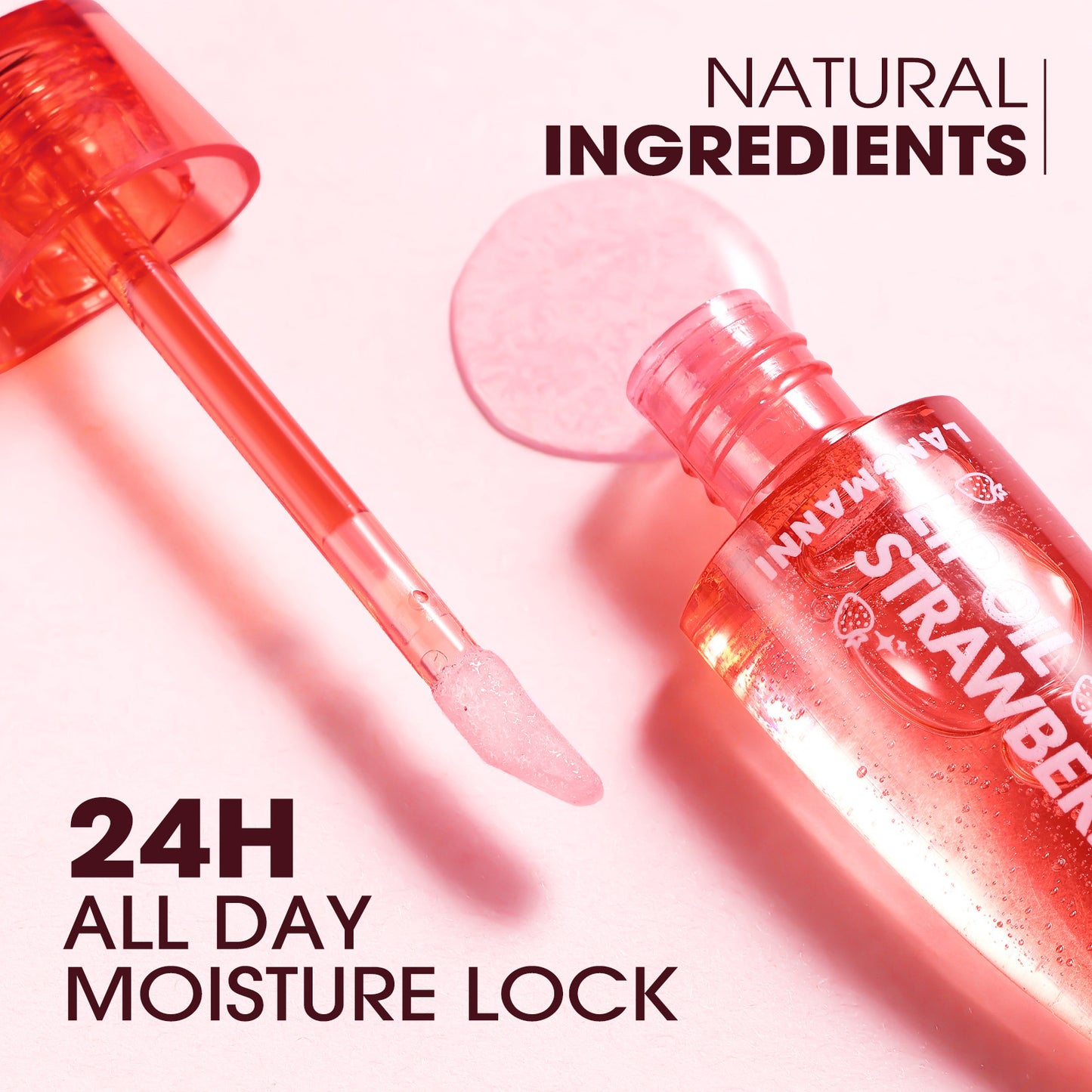 Strawberry Flavor Aloe Lip Gloss Nourishing Moisturizing ARZ