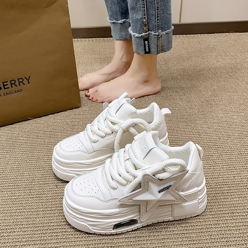 Lightweight Fashion All-match Casual White Shoes For Women Platform Board Shoes ARZ