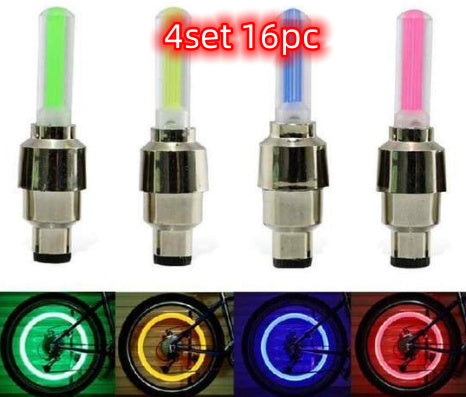 Neon Lights Tyre Wheel Valve Cap Light LED Car Tire Valve Caps Air Cover Tire Rim Valve Wheel Stem Cap Bike Light ARZ