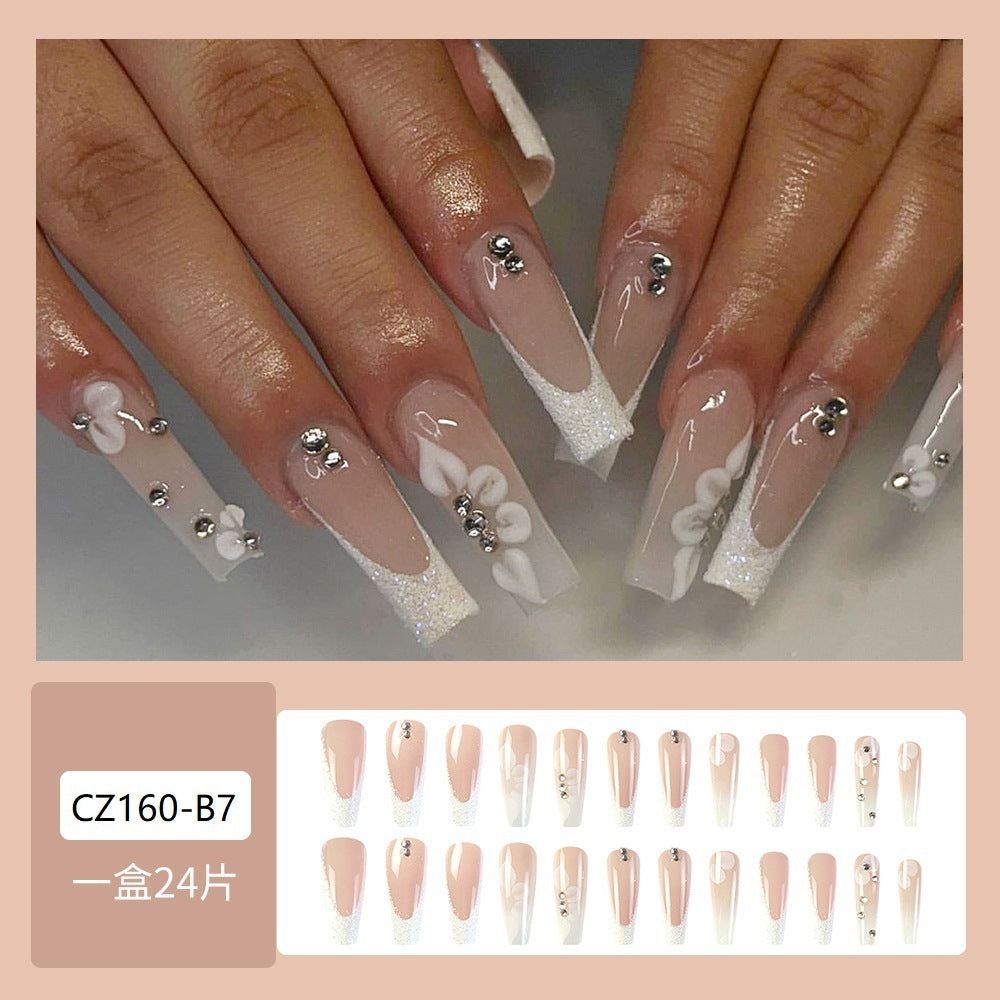 Super Long Diamond Wearing Armor European And American Foreign Trade Nail Stickers ARZ