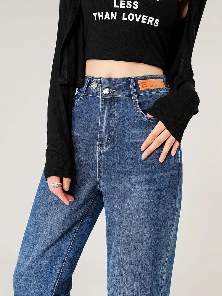 Loose Slimming Radish Irregular Cropped High Waist ARZ