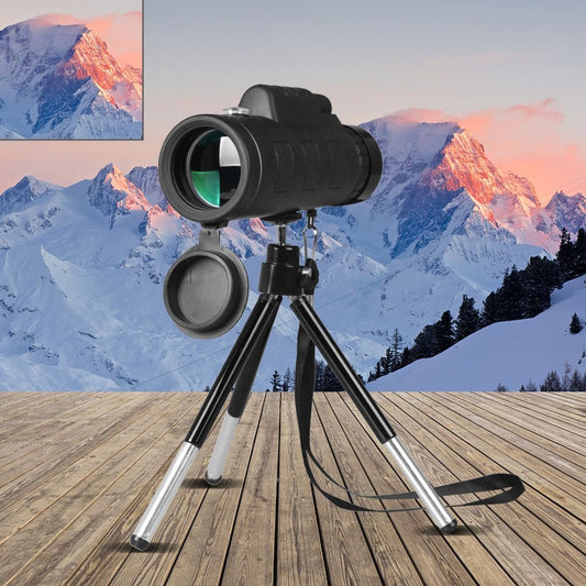 Compatible with Apple, Monocular Telescope Zoom Scope with Compass Phone Clip Tripod ARZ