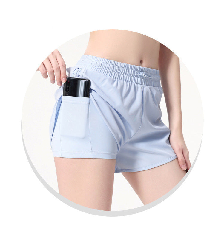 Women's Summer High Waist Casual Quick-drying Breathable Drawstring Sports Yoga Shorts ARZ