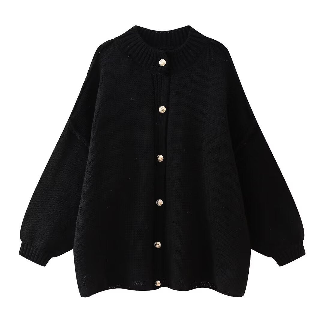 Fastener Decoration Batwing-sleeved Jacket Women's Clothing ARZ