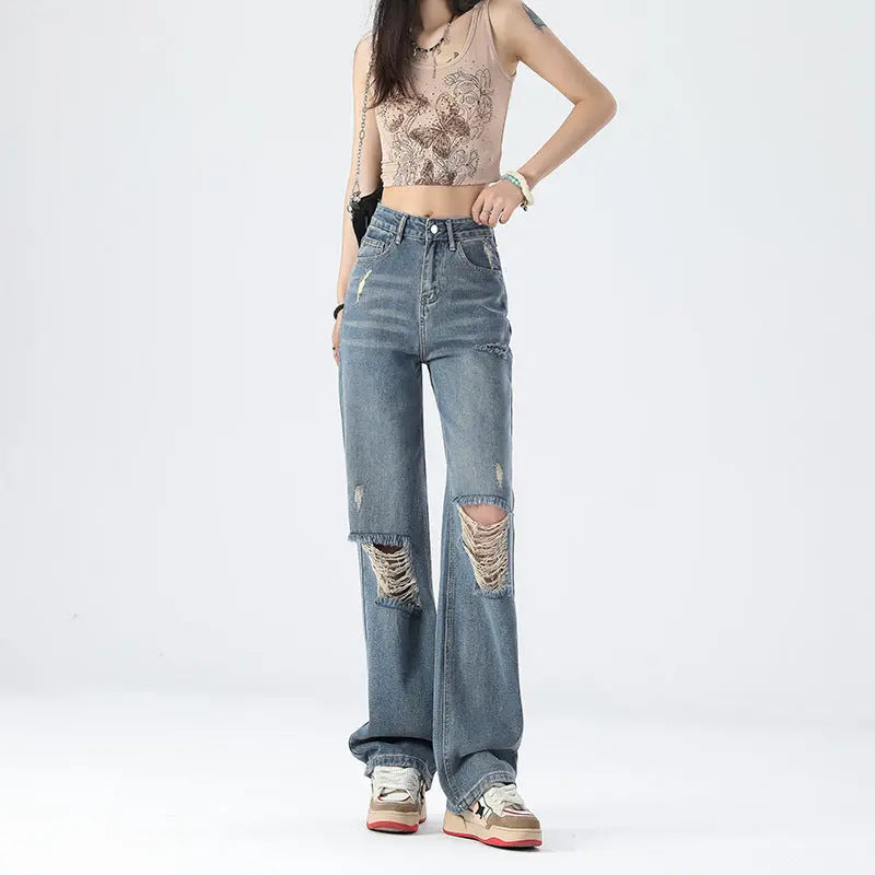 New High Waist Slimming And Wide Leg Jeans For Women ARZ