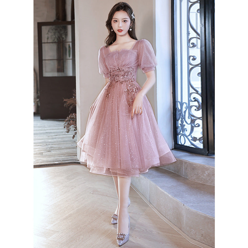 New Birthday Banquet Party Elegant Socialite Host Fairy Slim Evening Dress For Women ARZ