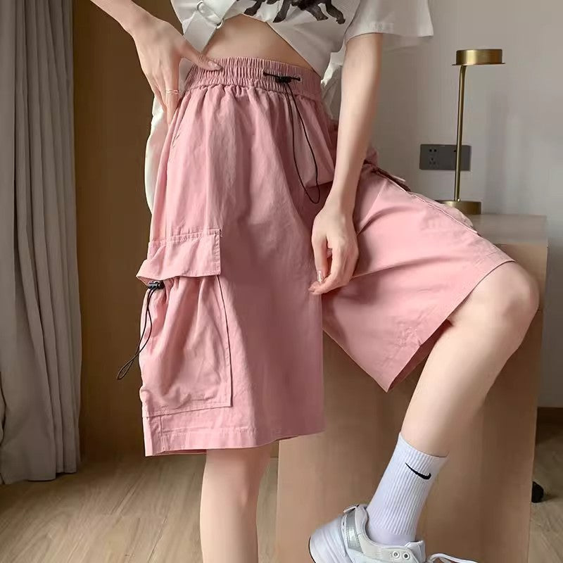 Women's Casual Sports Loose Wide Leg Middle Pants ARZ