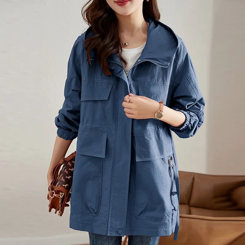 Western-style Middle-aged Mom Plus Size Trench Coat ARZ