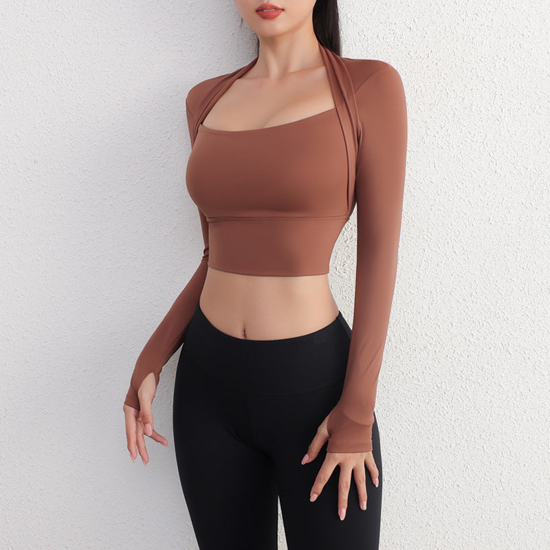 With Chest Pad Yoga Clothes Cropped Quick Dry Training Top ARZ