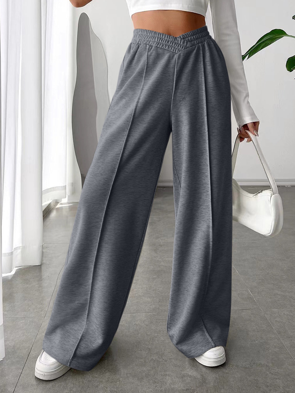 fashionable wide leg pants Trendsi