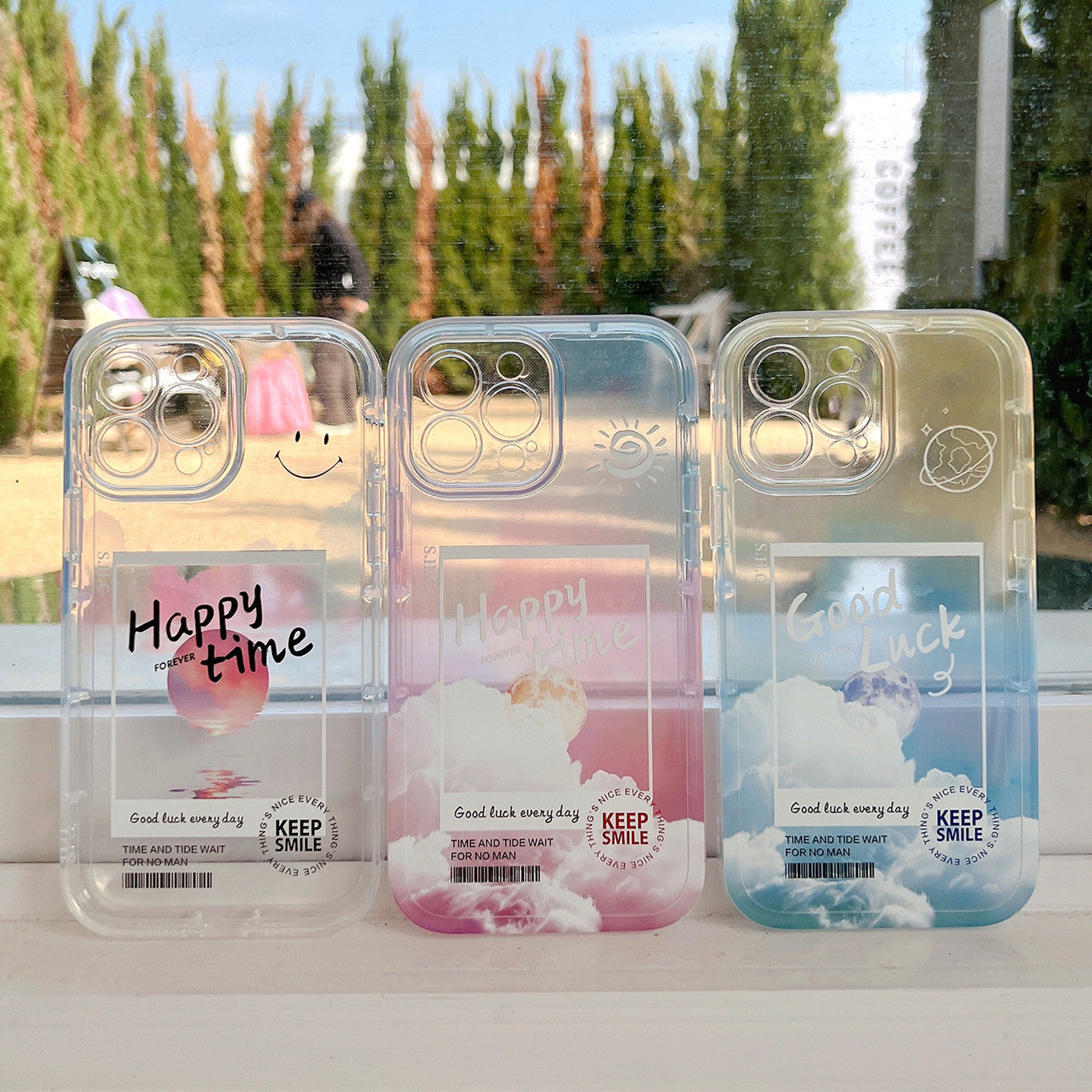 Gradient Transparent Color Cloud Letter 13 12 11  Pro Pro Max Mobile Phone Case ARZ