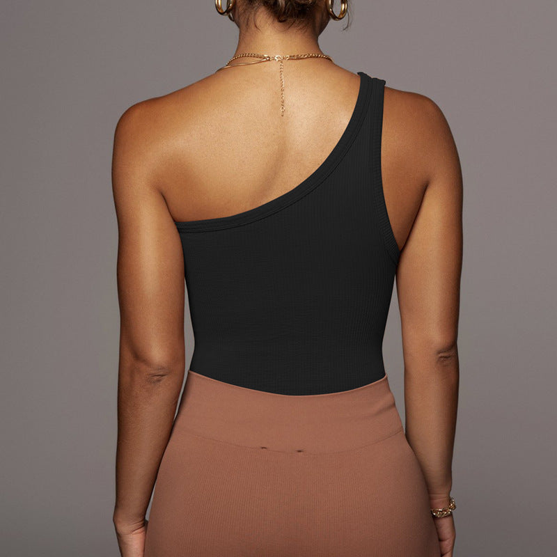 Women's One-shoulder Sleeveless Vest ARZ