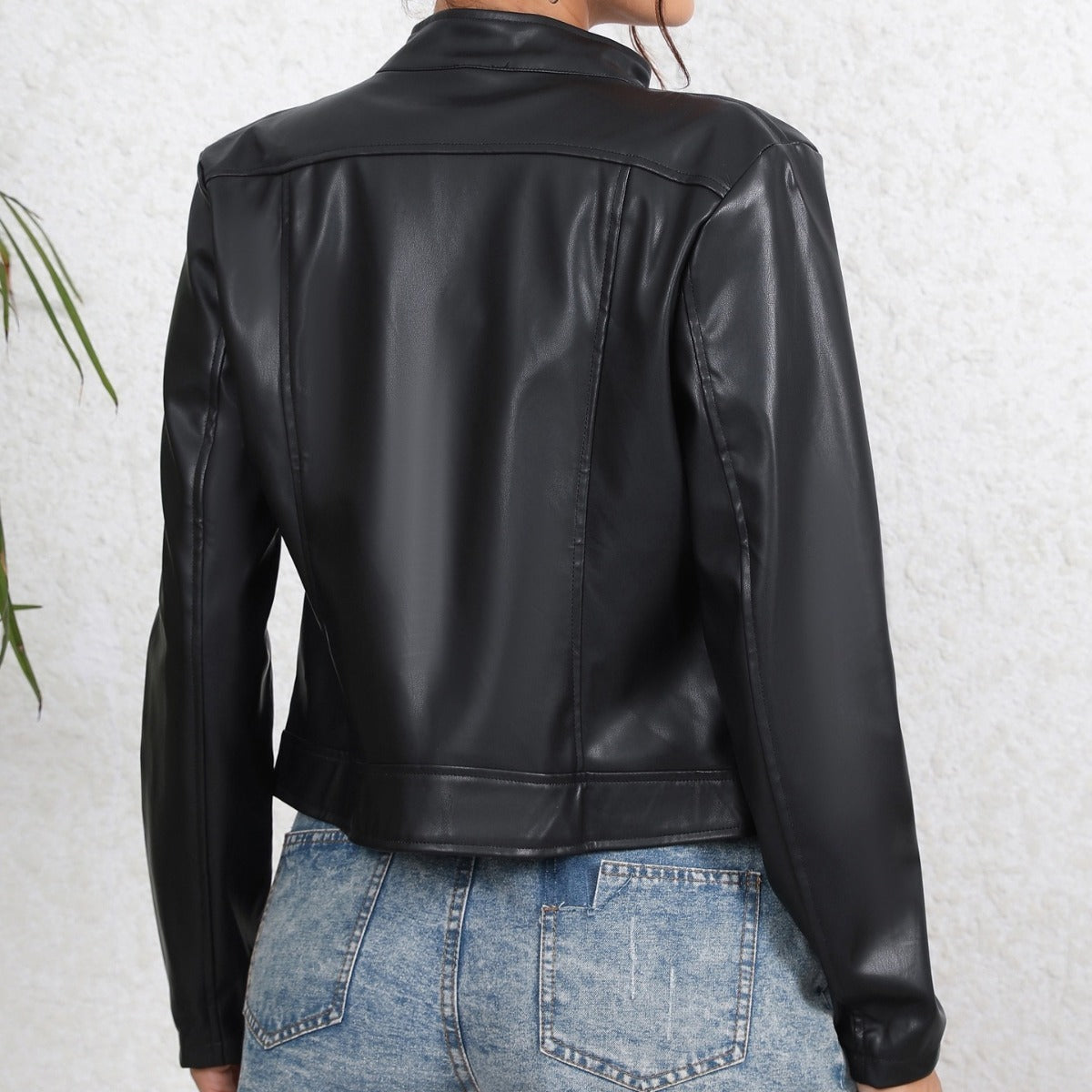 Fashionable All-match Leather Jacket ARZ