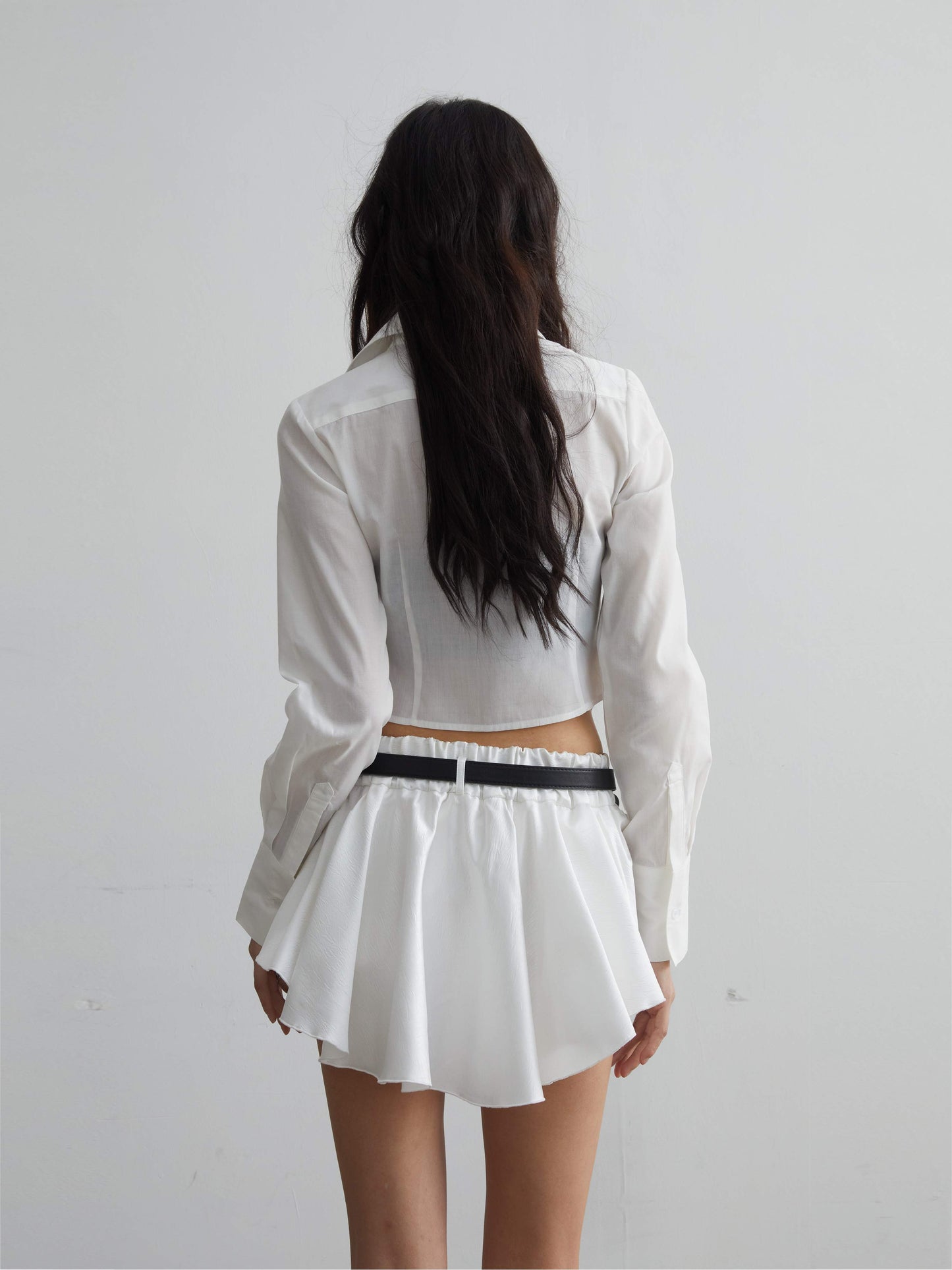 White Paired With Cotton Short Shirt ARZ