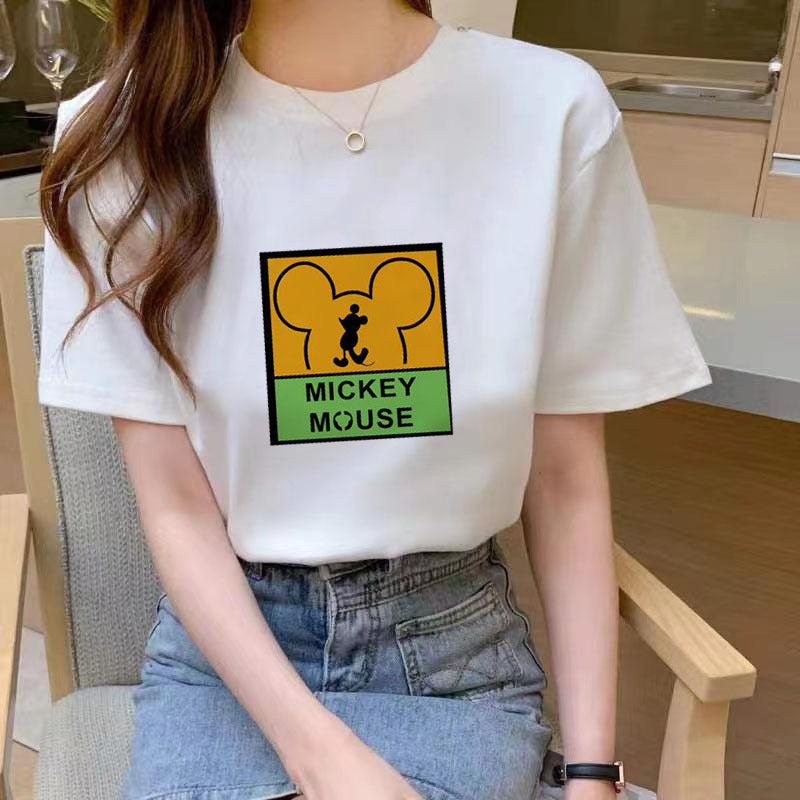 Summer New Fashion Slimming Loose White Short-sleeved T-shirt For Students Women ARZ