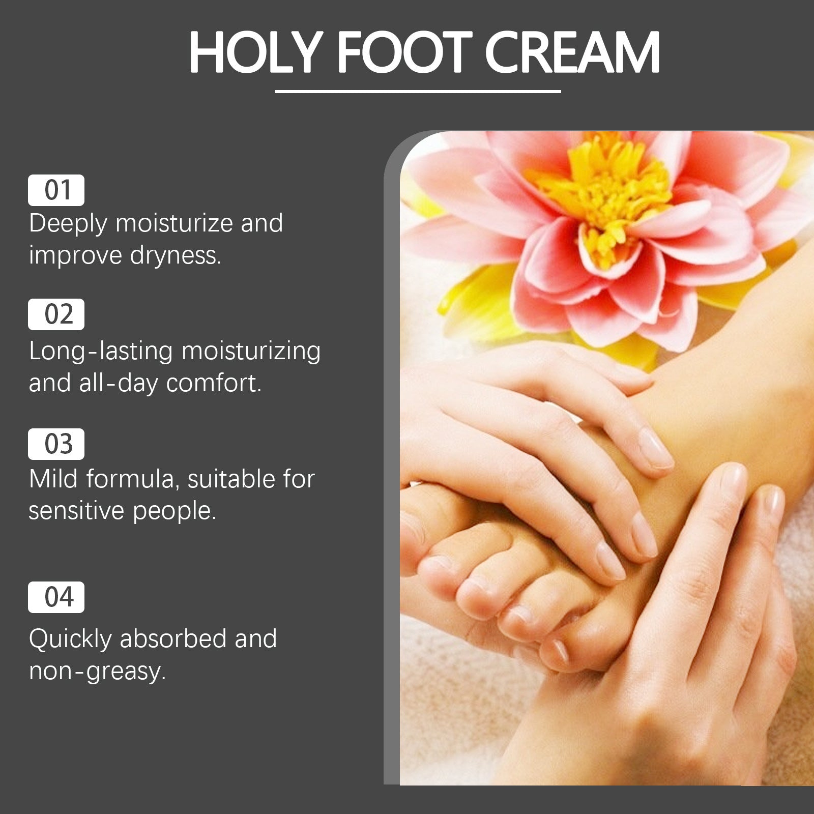 Fresh And Moisturizing Heel Massage Foot Care Skin Foot Neck Cream ARZ