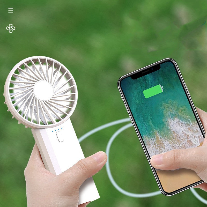 New Multi-function Portable Fan, Student Handheld Fan, Charging Usb Fan, Double Fan Blade Charging Treasure Fan ARZ