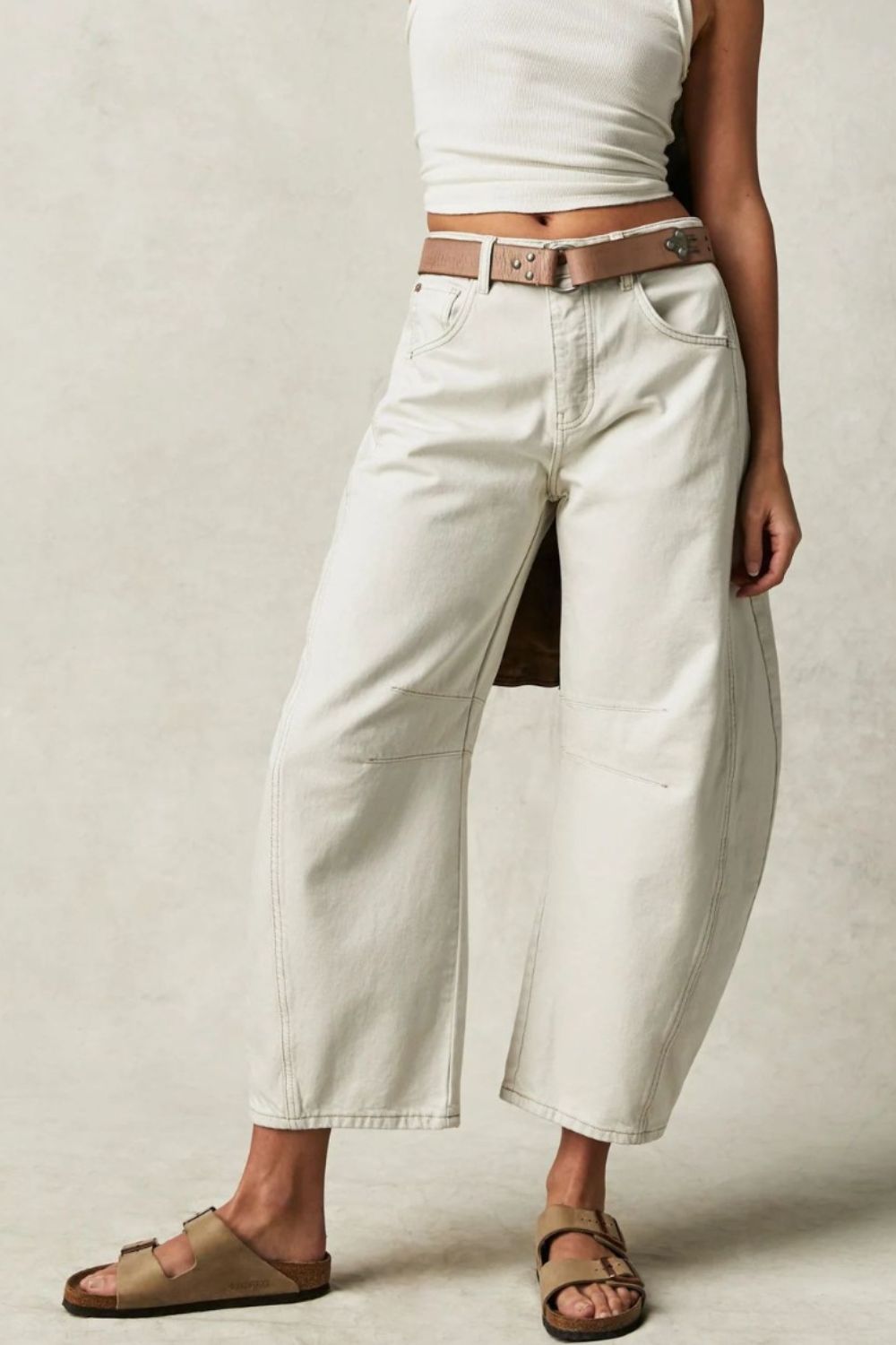 Wide Leg Jeans with Pockets Trendsi