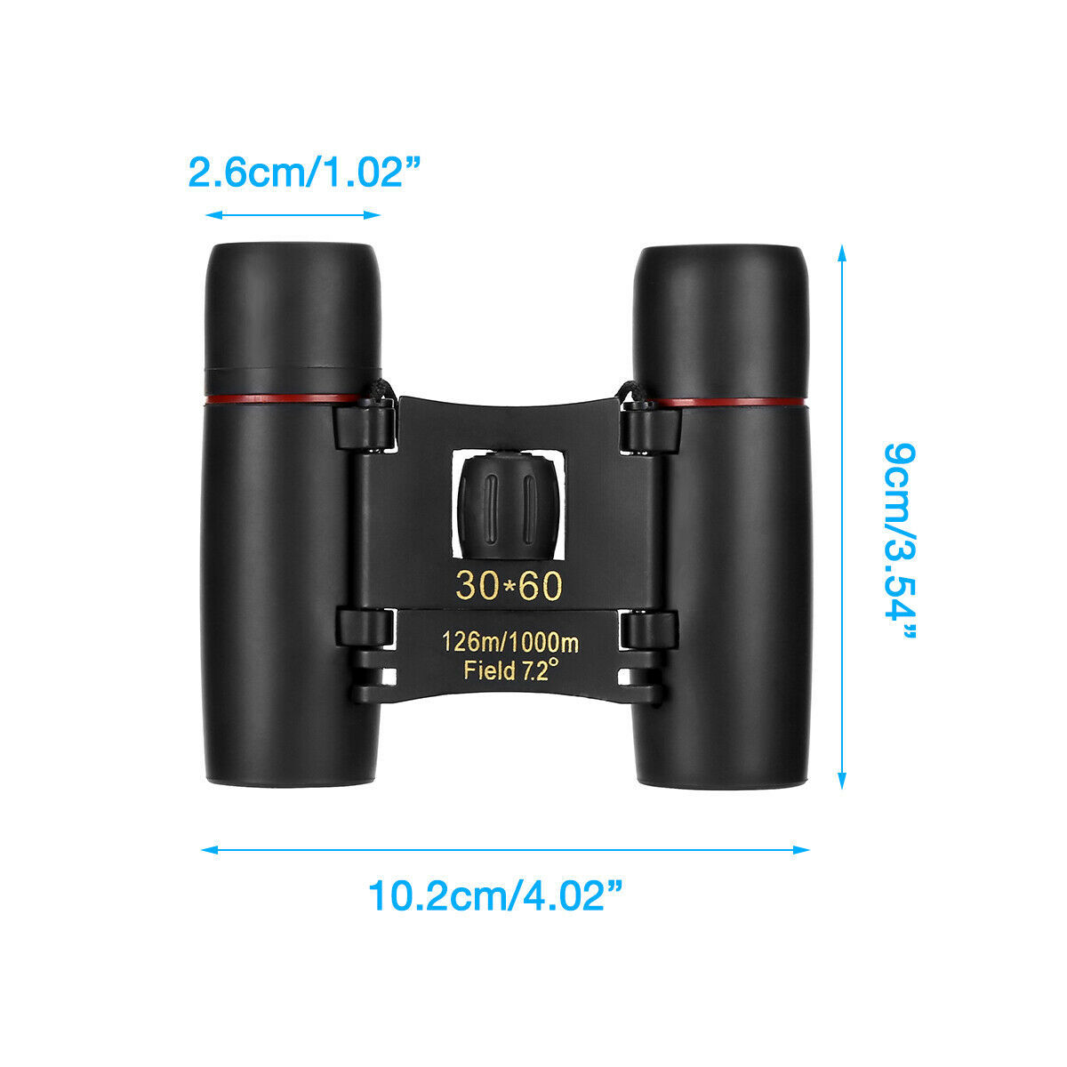 Binoculars 30x60 Zoom Travel Compact Folding Telescope Hunting Day Night Outdoor Small Pocket Binoculars Compact Adults, Mini Kids Binoculars Boys For Bird Watching, Concert Theater Opera ARZ