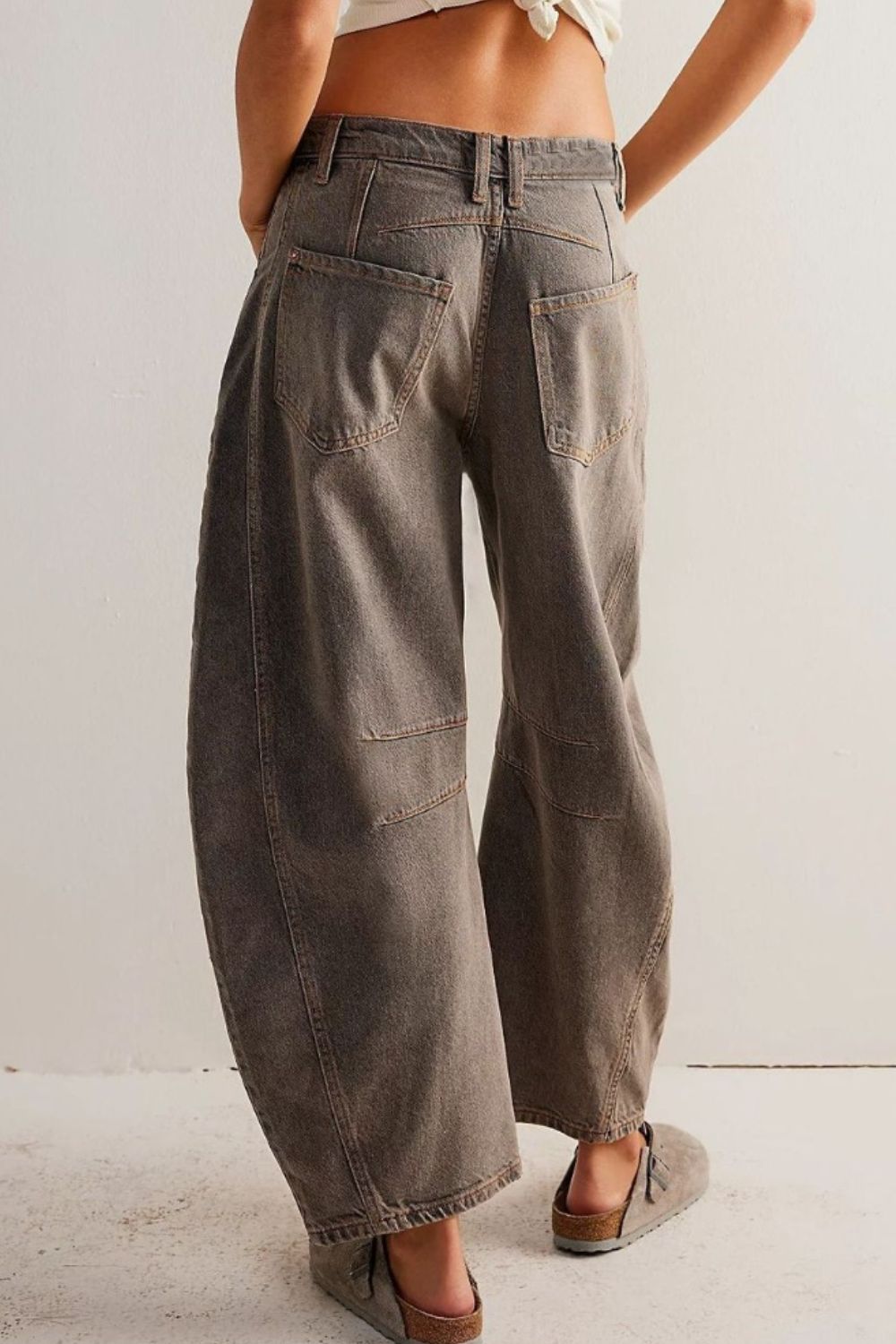 Wide Leg Jeans with Pockets Trendsi