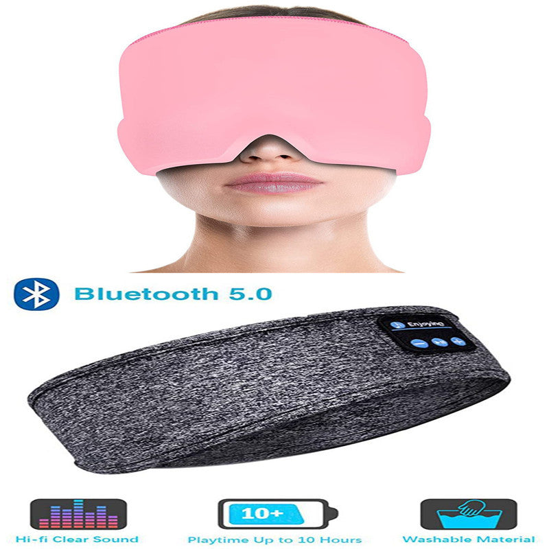 Wireless Bluetooth Sleeping Headphones Headband Thin Soft Elastic Comfortable Music Ear Phones Eye Mask For Side Sleeper Sports ARZ