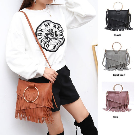 Iron Portable And Fashion New Irregular Tassel Bag ARZ