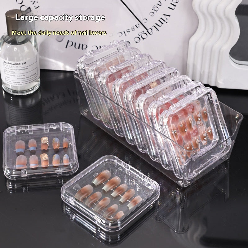 Transparent Manicure Small Wear Nail Box Handmade Nail Storage Box ARZ