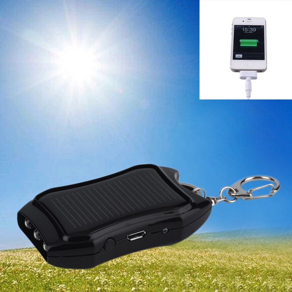 Solar Mobile Phone Power Bank  Flashlight Keychain Power ARZ