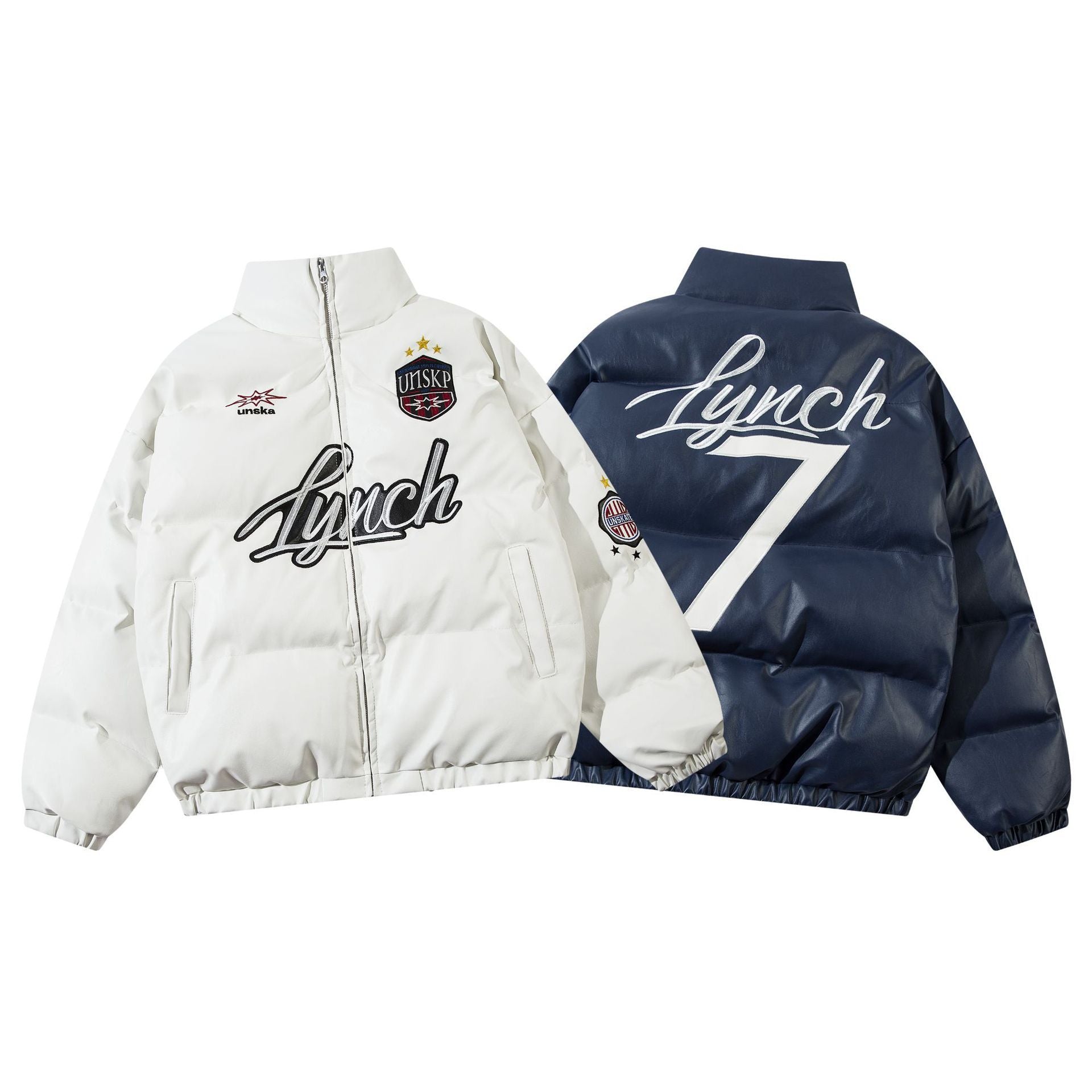 American Retro High Street Letter Embroidery Cotton Coat Jacket ARZ