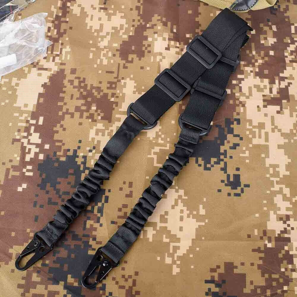 Tactical Rifle Sling Gun Shoulder Strap 2 Point Hooks One Single Strap Hunting ARZ