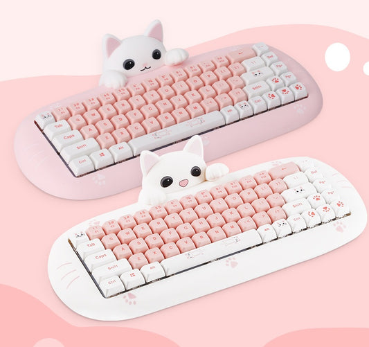 Wireless Bluetooth E-sports Games Cute Mini Office Mechanical Keyboard ARZ