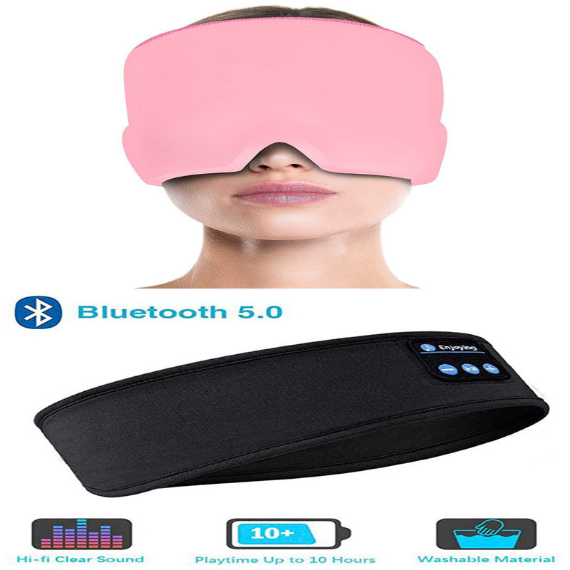 Wireless Bluetooth Sleeping Headphones Headband Thin Soft Elastic Comfortable Music Ear Phones Eye Mask For Side Sleeper Sports ARZ