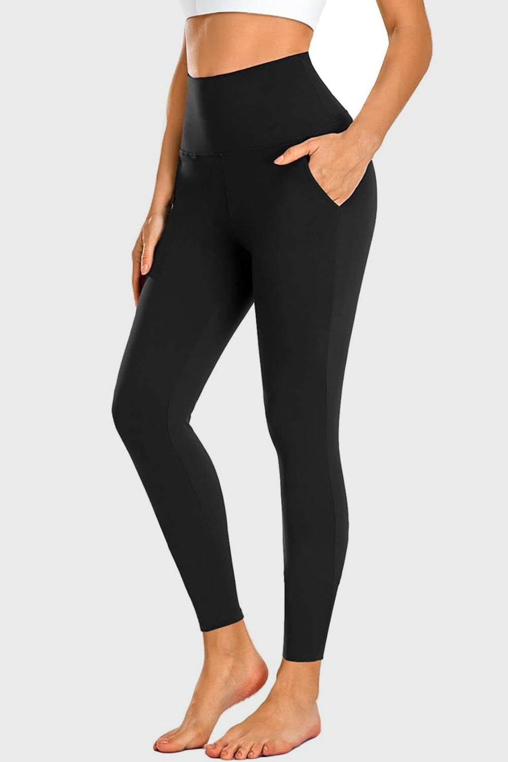 Pocketed High Waist Active Leggings Trendsi