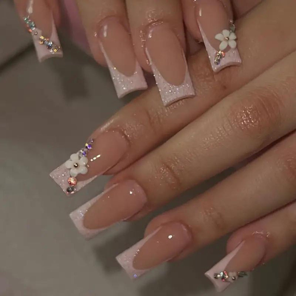 Super Long Diamond Wearing Armor European And American Foreign Trade Nail Stickers ARZ