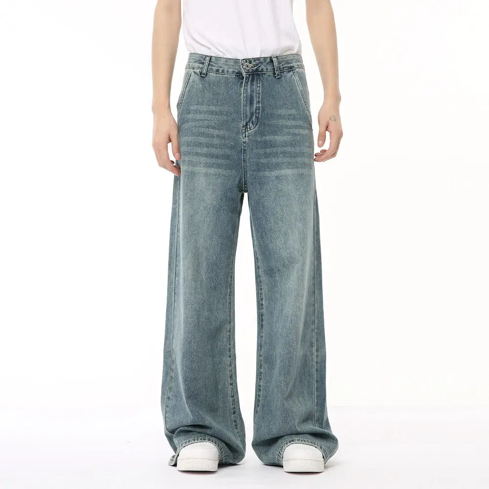 Draping Mop Wide Leg Loose Washed Jeans Tide ARZ