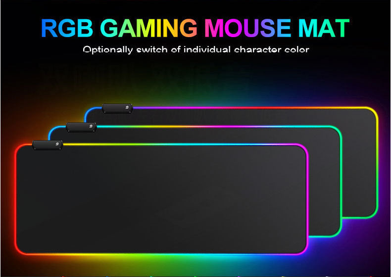 Luminous RGB Mouse Pad Colorful Game Large Size Thickened Non-slip ARZ