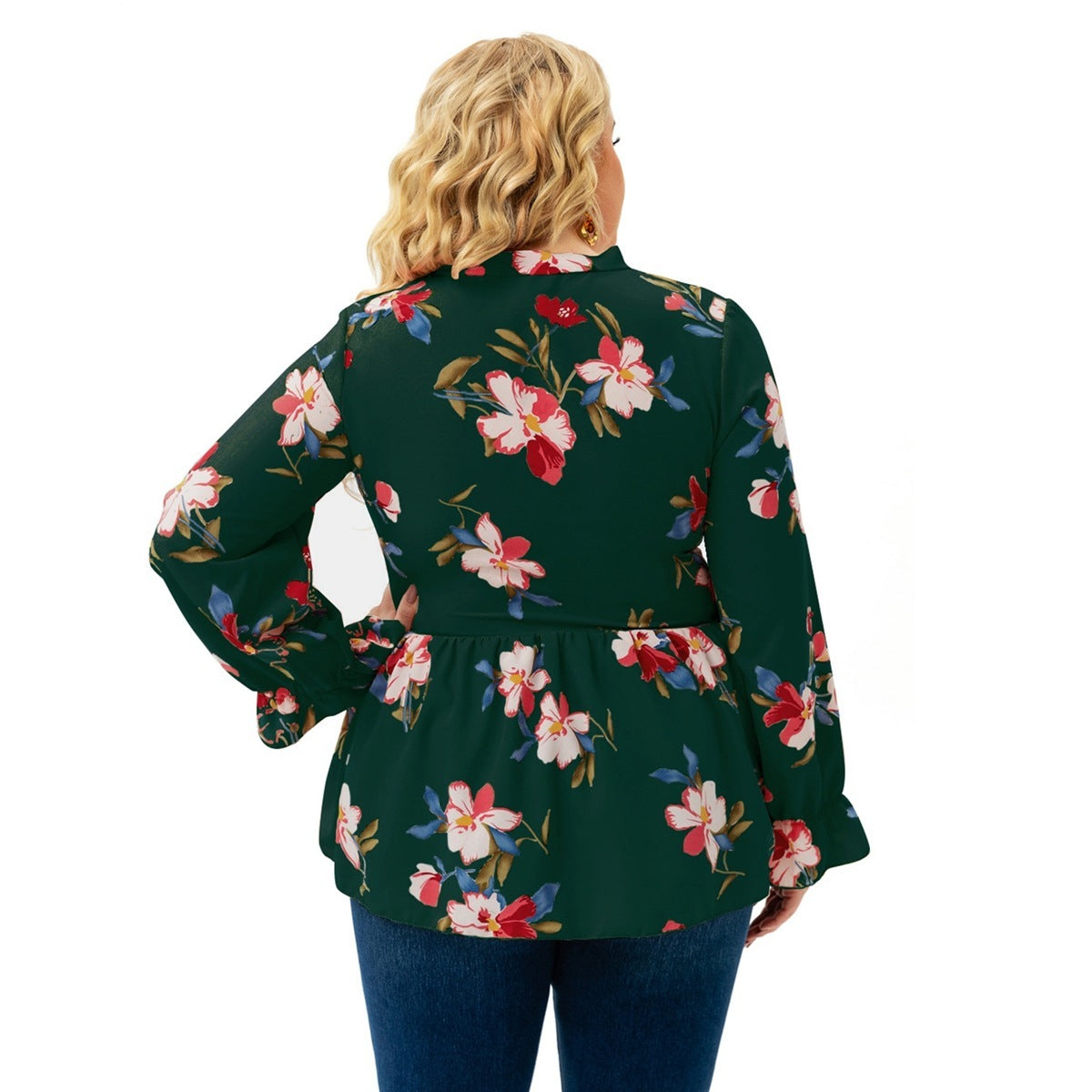 European And American Long-sleeved Printed Top ARZ