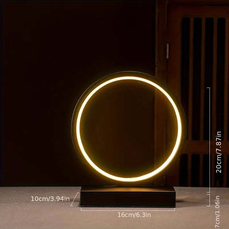 New Chinese Style Creative Zen Decoration Home Backflow Incense Living Room LED Lamp Ring ARZ