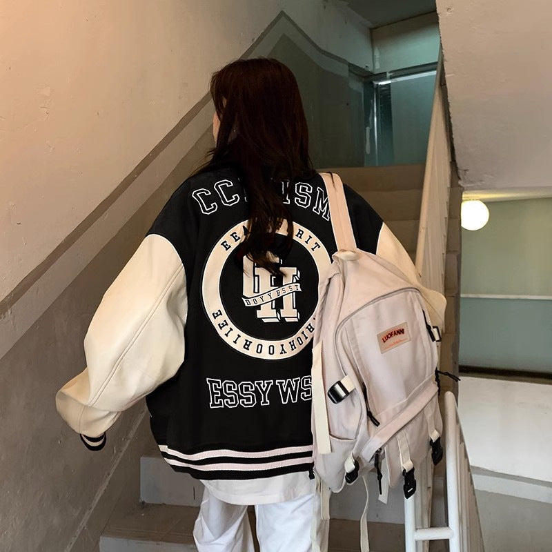 Letter Printing Stitching Baseball Uniform For Women Fallwinter Jacket ARZ