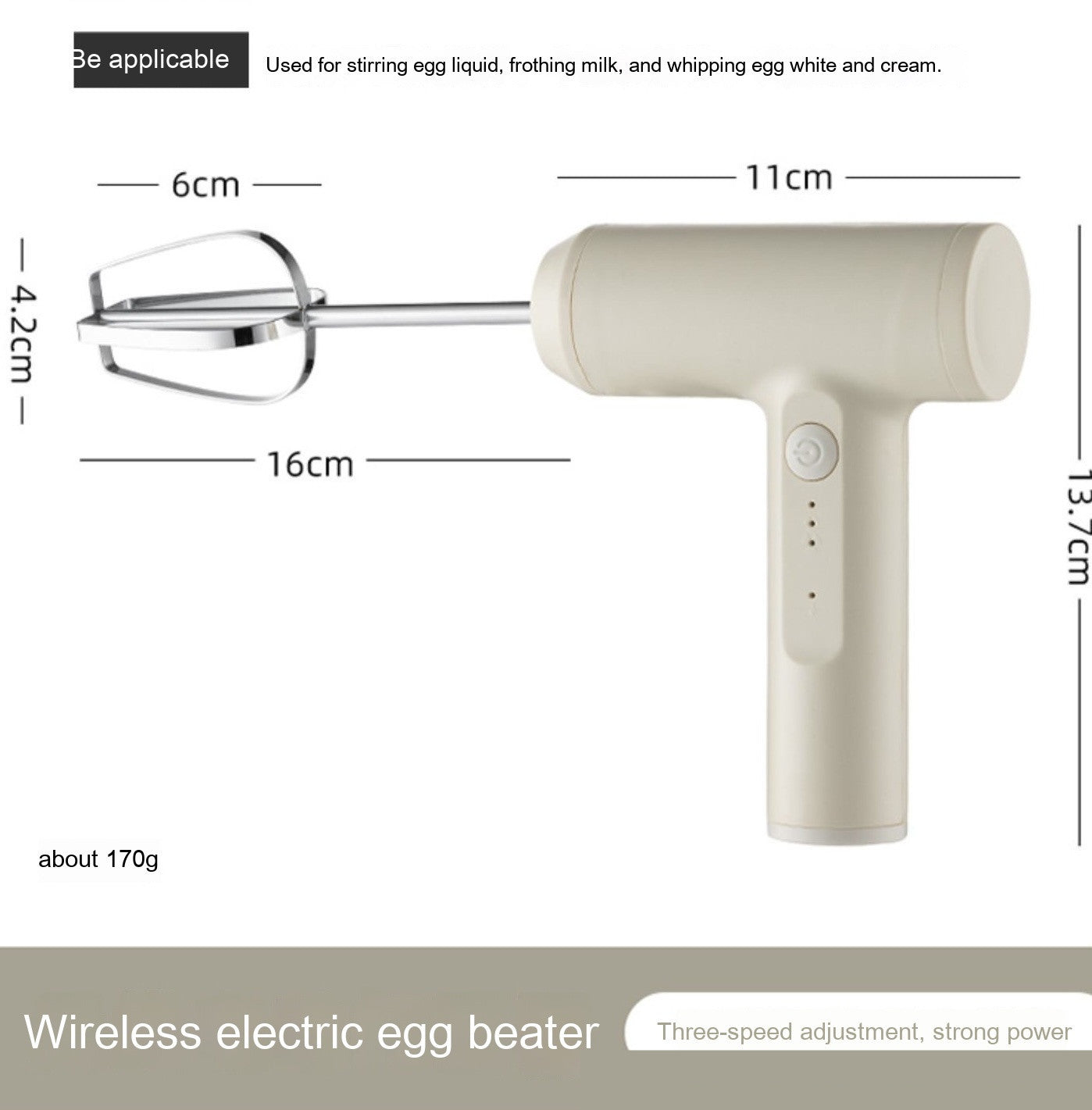 Wireless Mini Cream Blender Handheld Electric Whisk Household ARZ