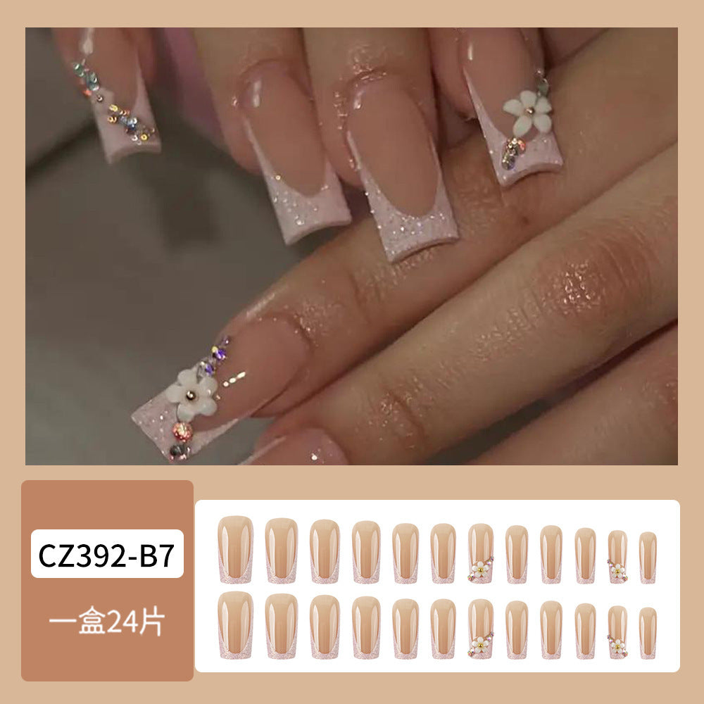 Super Long Diamond Wearing Armor European And American Foreign Trade Nail Stickers ARZ