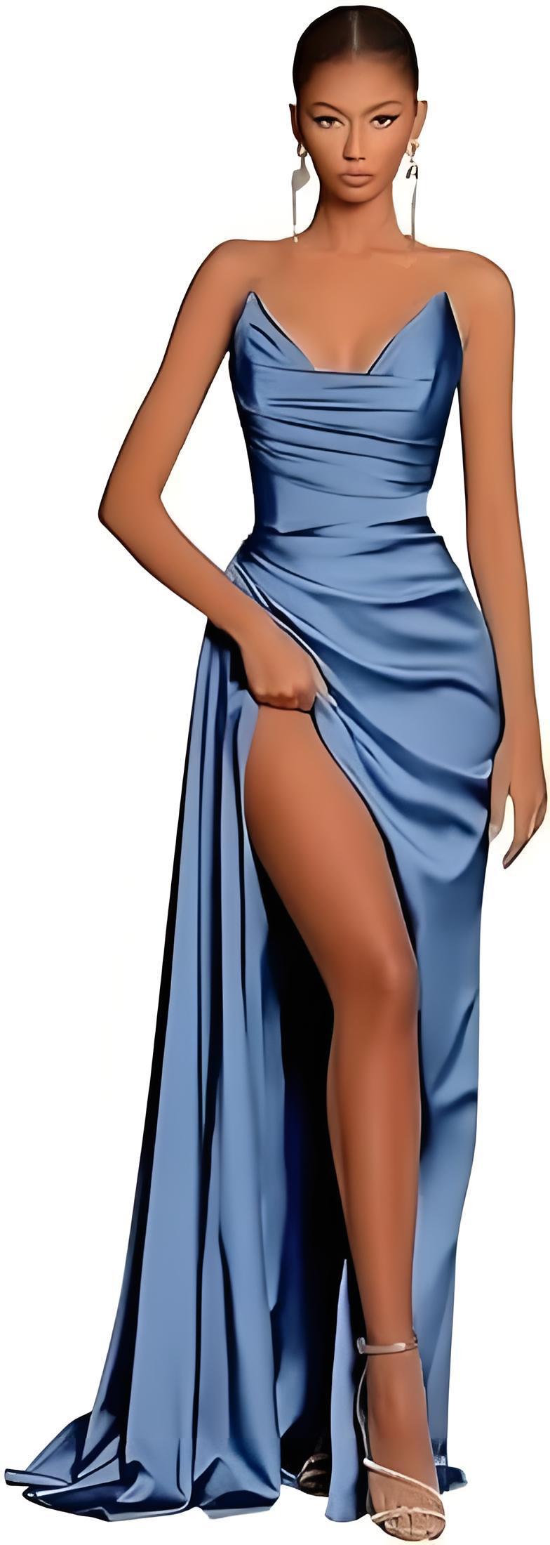 Women's Off-the-shoulder High Slit Support Mermaid Formal Dress Banquet ARZ