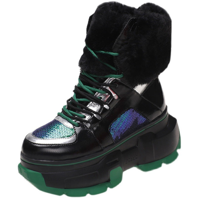 Women's Platform And Velvet Snow Boots ARZ