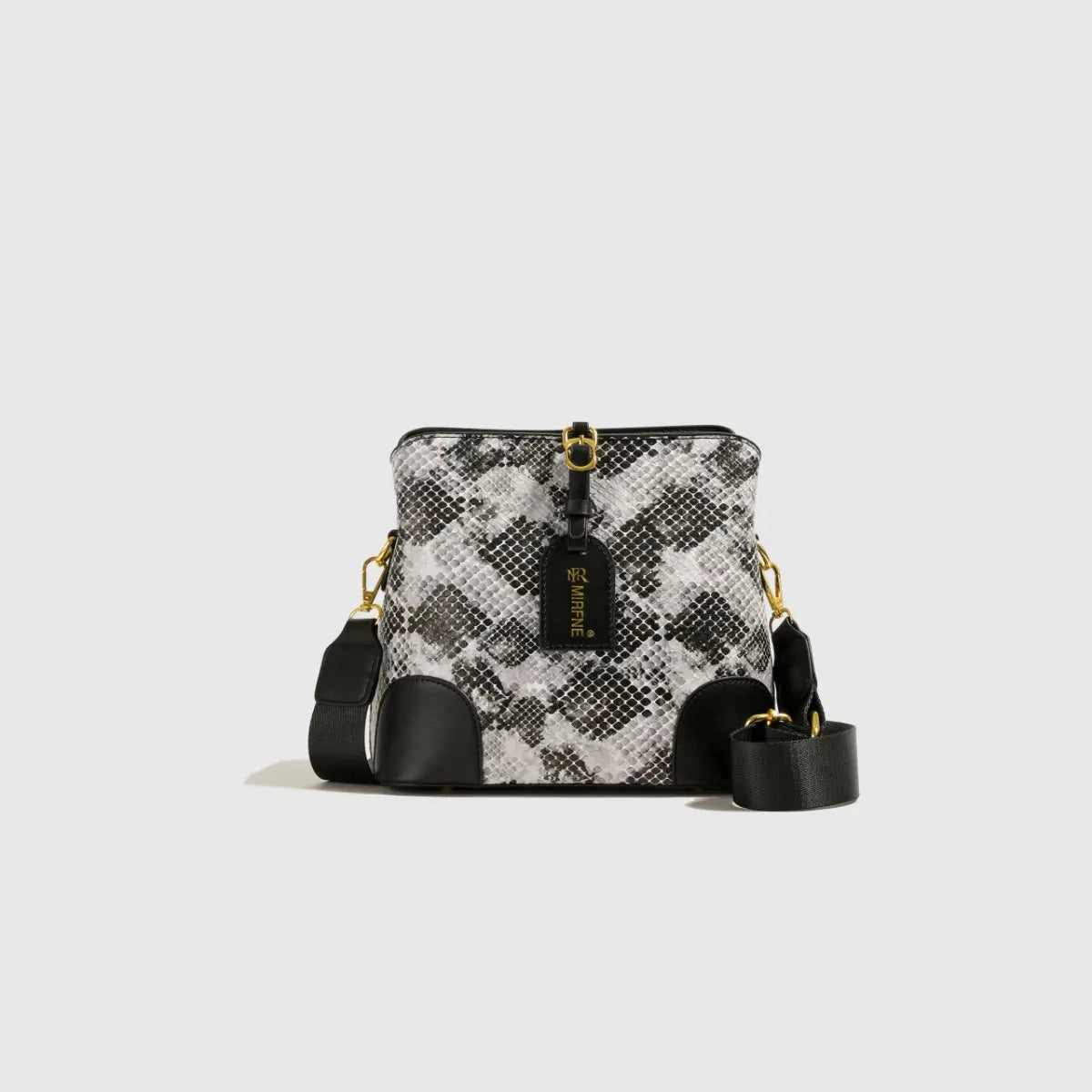 PU Leather Snakeskin Print Crossbody Bag Trendsi