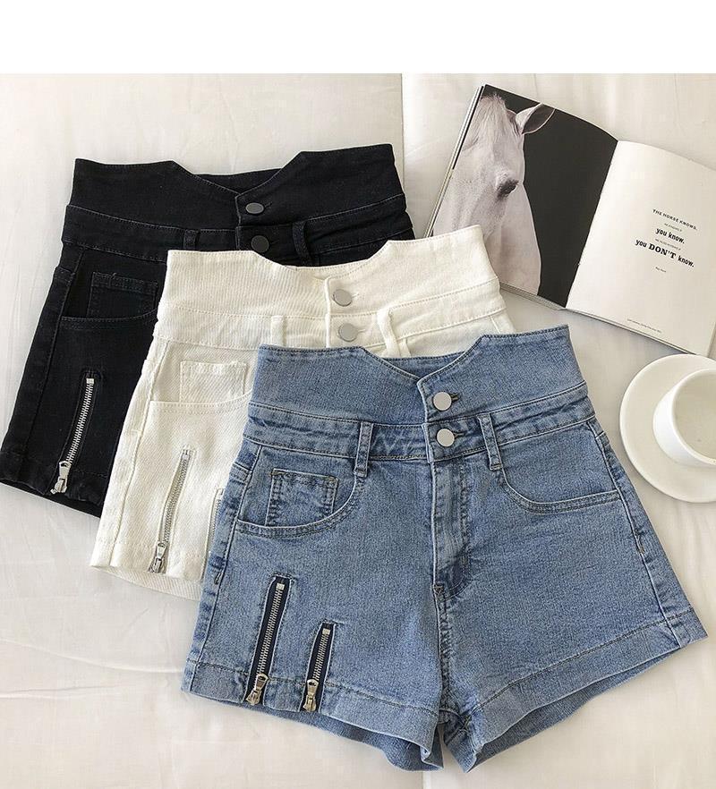 Women's Style Black Design Denim Shorts ARZ