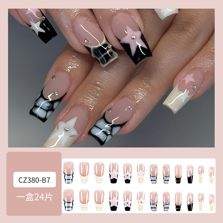 Super Long Diamond Wearing Armor European And American Foreign Trade Nail Stickers ARZ