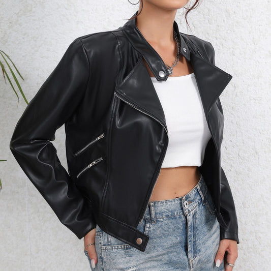 Fashionable All-match Leather Jacket ARZ